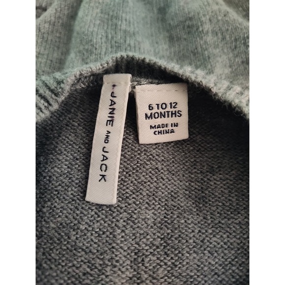 Janie and Jack Gray Pink Embroidered Cardigan Floral Feminine 6-12 months - Picture 5 of 7